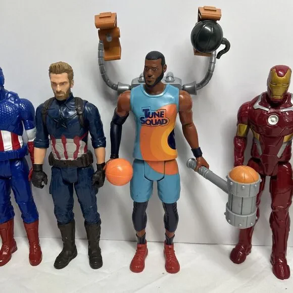 🔥Lot Of 6 - Action Figures 12” 1 Tune Square, 2 Captain, 1 Iron Man, 1 Panther - Picture 4 of 5
